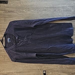 J.Crew men's Medium 1/4 button up henley in navy blue